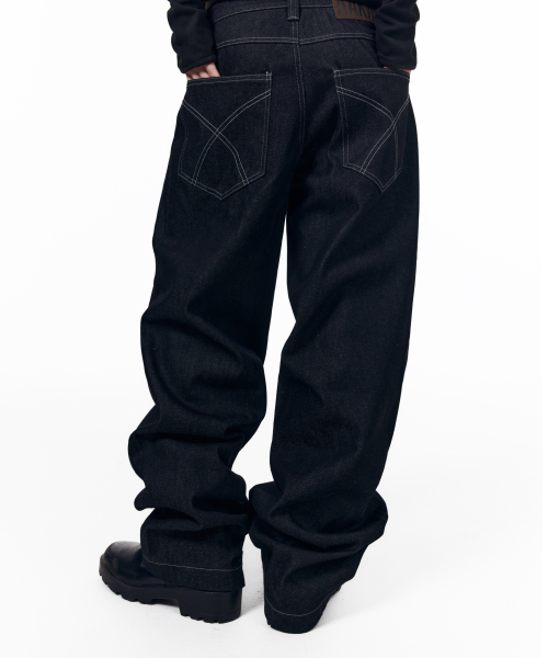 Fireman Hook Denim Pants (Black)