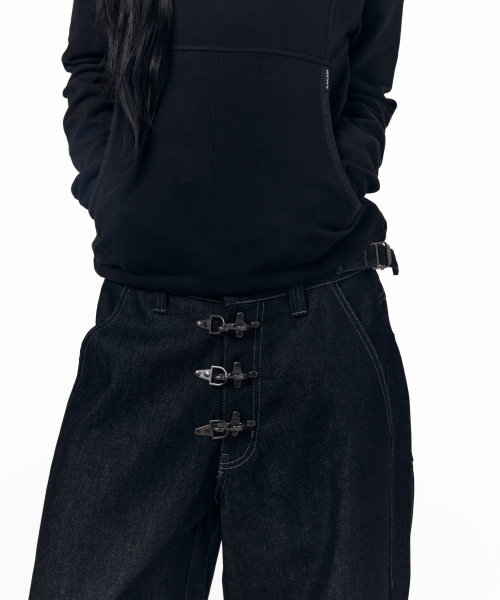 Fireman Hook Denim Pants (Black)