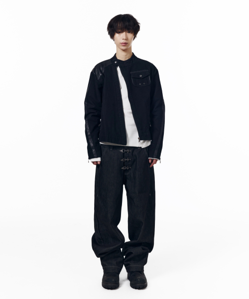 Fireman Hook Denim Pants (Black)