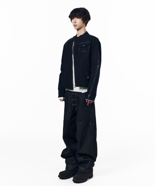 Fireman Hook Denim Pants (Black)