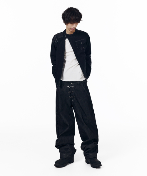 Fireman Hook Denim Pants (Black)