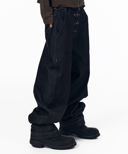 Fireman Hook Denim Pants (Black)