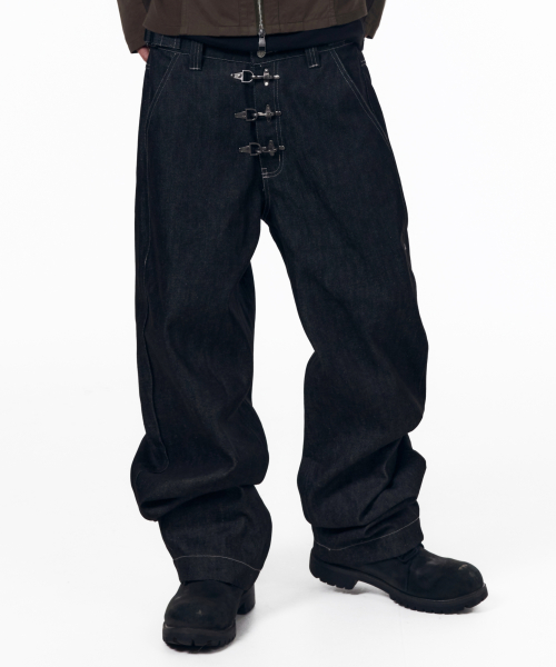 Fireman Hook Denim Pants (Black)