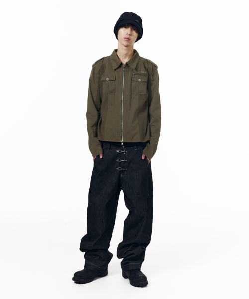 Fireman Hook Denim Pants (Black)