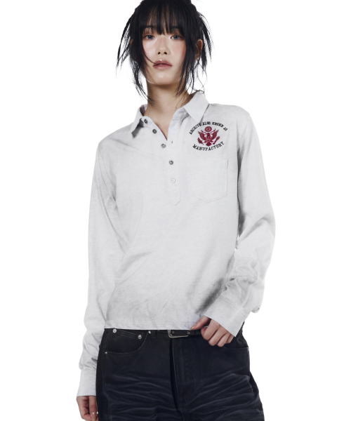 Vintaged Washed Pocket Long Shirts (Black)