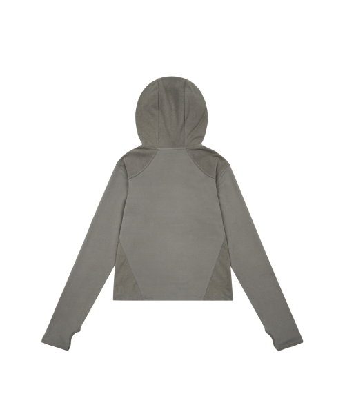 Fleece Utility Hooded Long Sleeve (Gray)