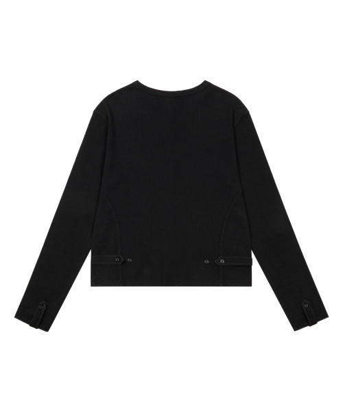 Jersey Skinny Cardigan (Black)