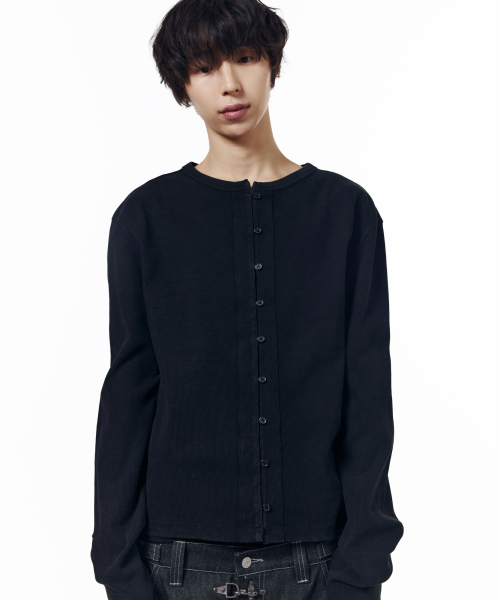 Jersey Skinny Cardigan (Black)