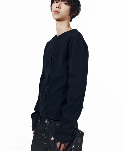 Jersey Skinny Cardigan (Black)