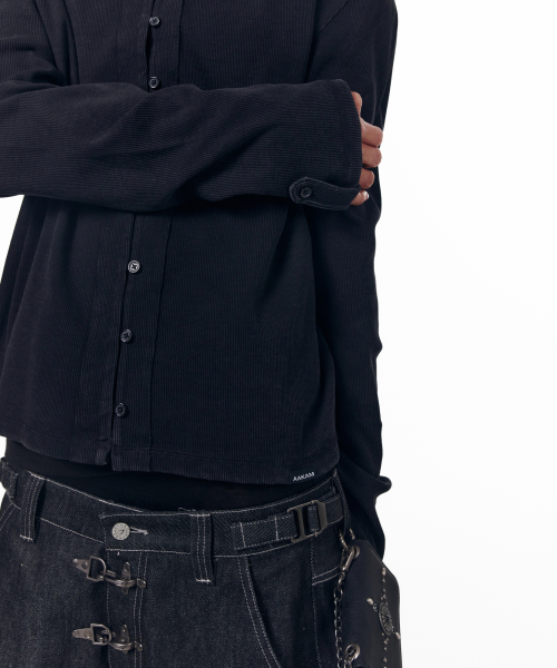 Jersey Skinny Cardigan (Black)