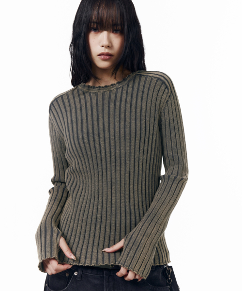 Fade Washed Knit (Navy)