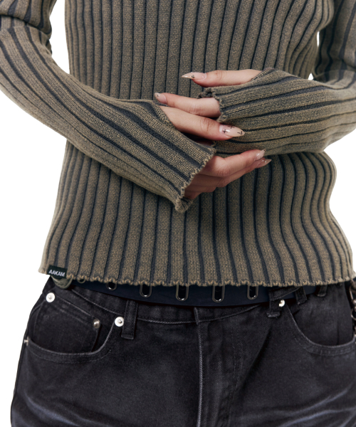 Fade Washed Knit (Navy)