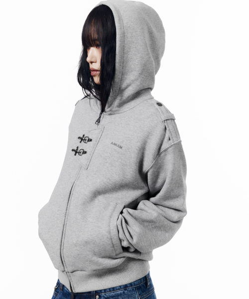 Fireman Hook Hoodie Zip-Up (Gray)