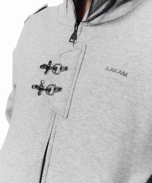 Fireman Hook Hoodie Zip-Up (Gray)