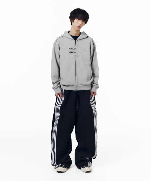 Fireman Hook Hoodie Zip-Up (Gray)