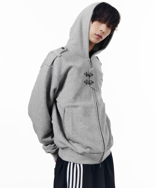 Fireman Hook Hoodie Zip-Up (Gray)