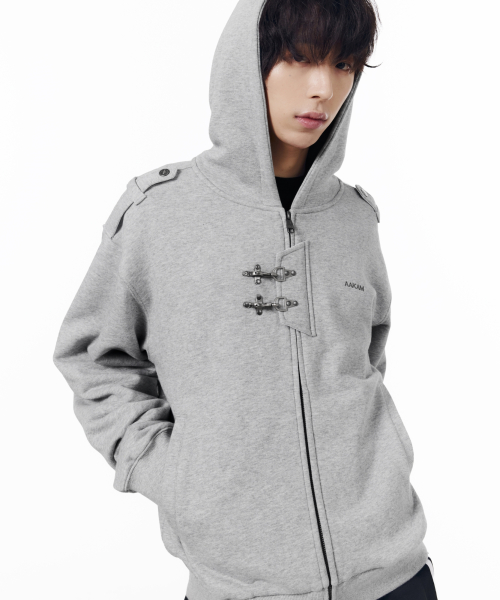Fireman Hook Hoodie Zip-Up (Gray)