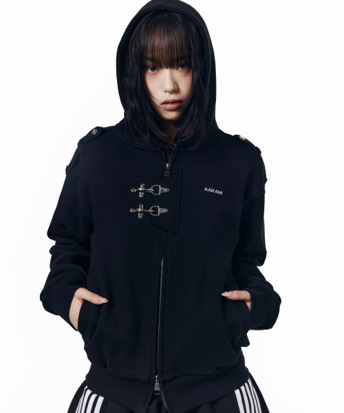 Fireman Hook Hoodie Zip-Up (Black)