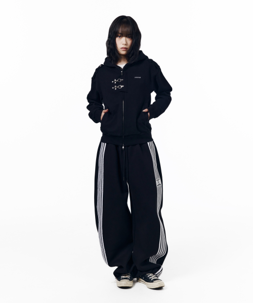 Fireman Hook Hoodie Zip-Up (Black)