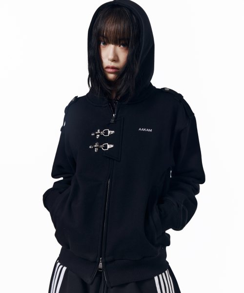 Fireman Hook Hoodie Zip-Up (Black)
