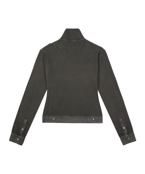 Zip-Up Dying Jacket (Brown)