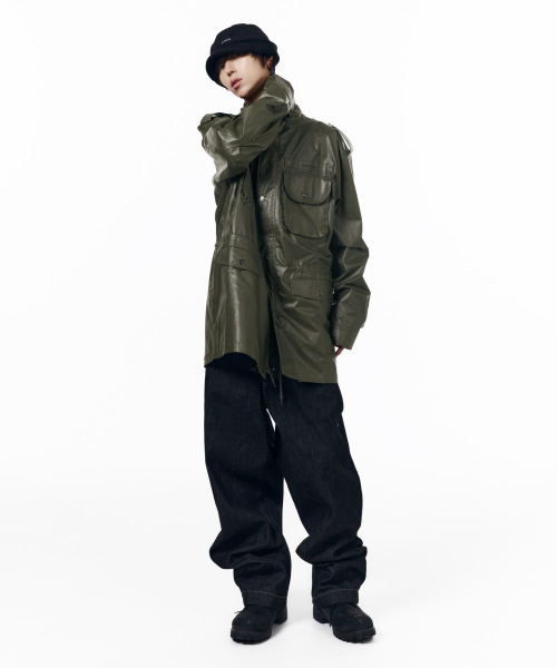 Coated Field Jacket (Khaki)