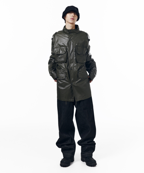 Coated Field Jacket (Khaki)