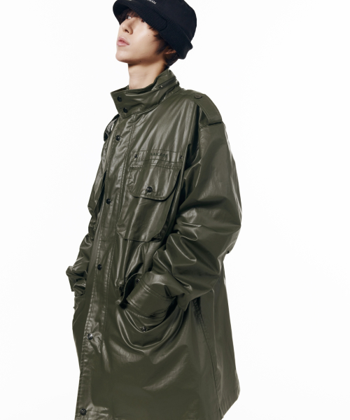 Coated Field Jacket (Khaki)
