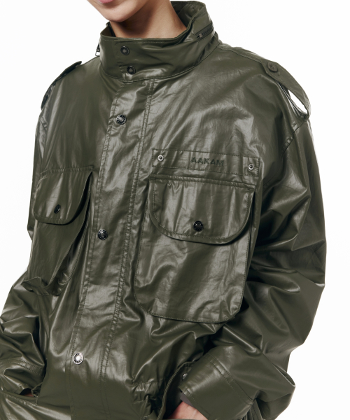 Coated Field Jacket (Khaki)