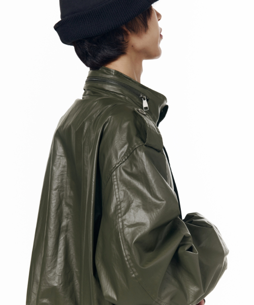 Coated Field Jacket (Khaki)