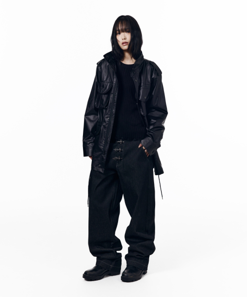 Coated Field Jacket (Black)