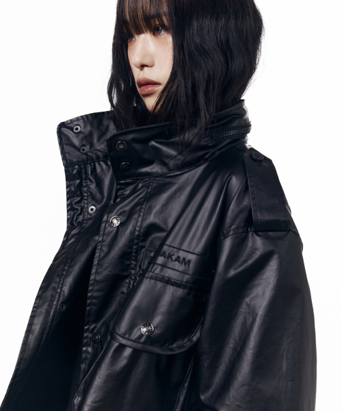 Coated Field Jacket (Black)