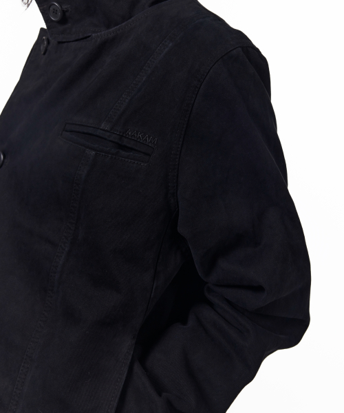 High Neck Wrap Jacket (Black)
