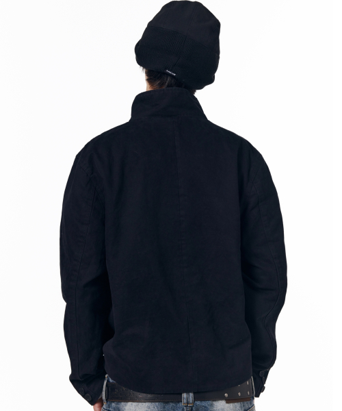 High Neck Wrap Jacket (Black)