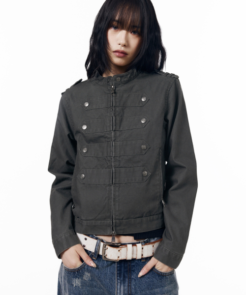 Napoleon Corded Washed Jacket (Charcoal)