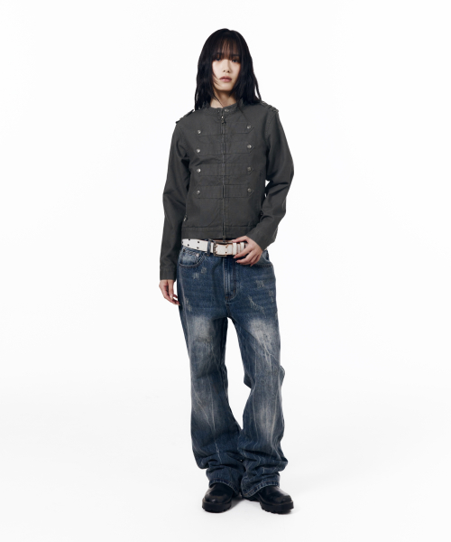 Napoleon Corded Washed Jacket (Charcoal)