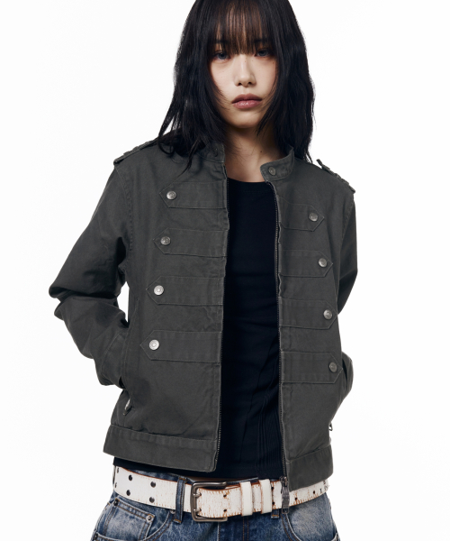Napoleon Corded Washed Jacket (Charcoal)