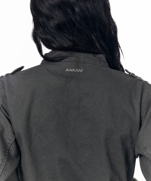 Napoleon Corded Washed Jacket (Charcoal)