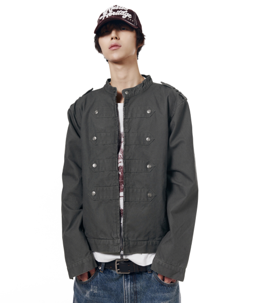 Napoleon Corded Washed Jacket (Charcoal)