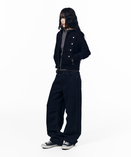 Napoleon Corded Washed Jacket (Black)