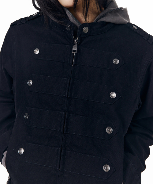 Napoleon Corded Washed Jacket (Black)