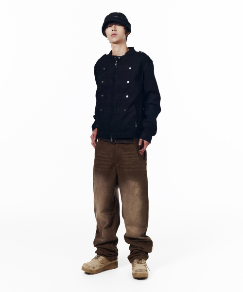 Napoleon Corded Washed Jacket (Black)