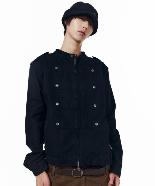 Napoleon Corded Washed Jacket (Black)