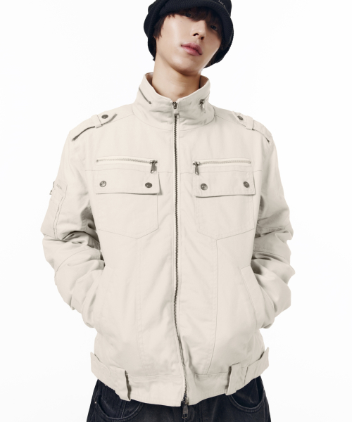 Napoleon Corded Washed Jacket (Black)