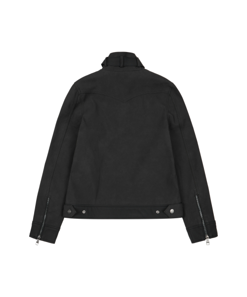 Mixed Leather Jacket (Black)