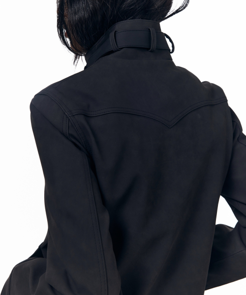 Mixed Leather Jacket (Black)