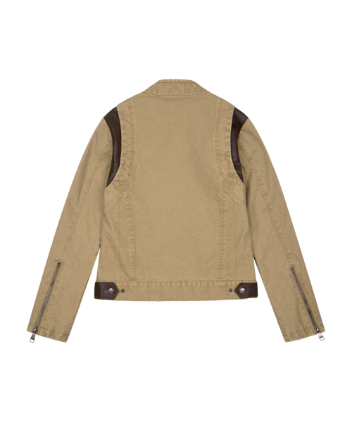 Mixed Leather Jacket (Black)