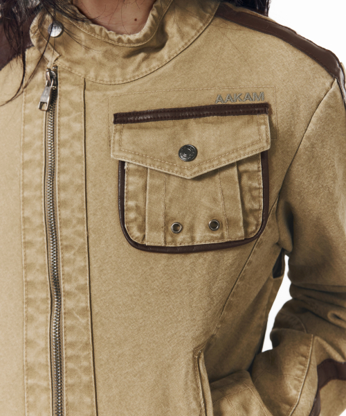 Mixed Leather Jacket (Black)