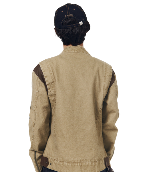 Mixed Leather Jacket (Black)