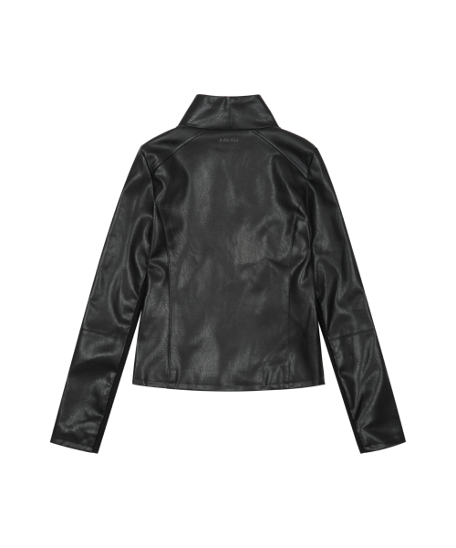Biker Wrap Leather Jacket (Black)